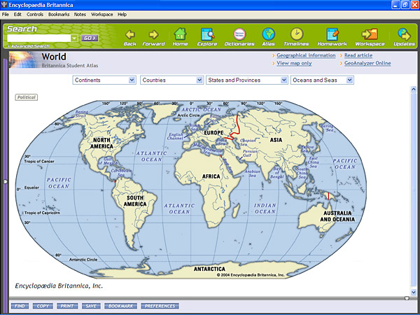 Microsoft Encarta Interactive World Atlas 2001 Software Store